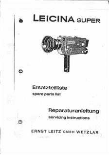 Leica Leicina Super RT 1 manual. Camera Instructions.